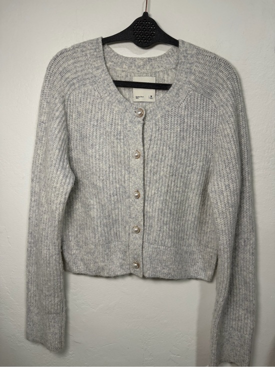 Abercrombie & Fitch Sweaters - Abercrombie & Fitch Pearl Button Cropped Cardigan Sweater Gray Medium